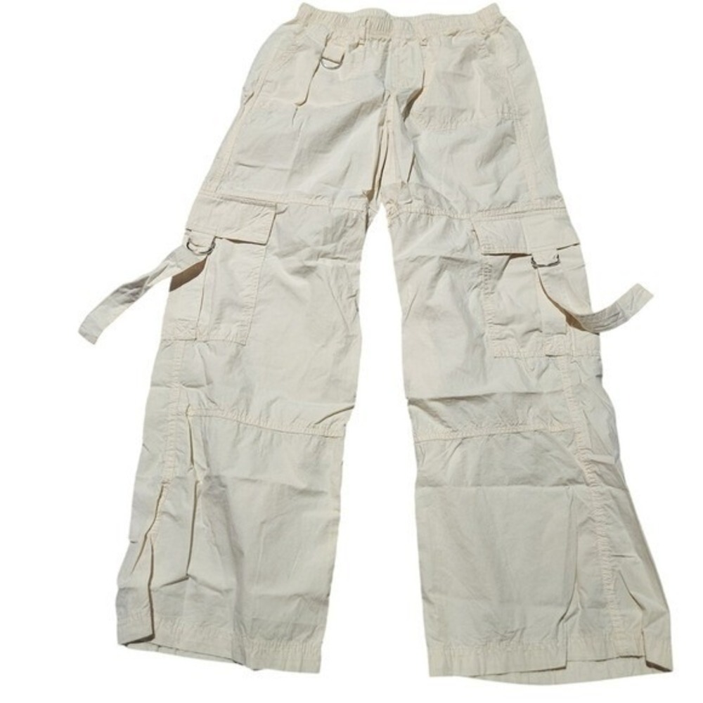 Wild Fable Women's Off White Cargo Pants Elastic Waist Casual Trousers Small